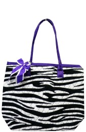 Small Quilted Tote Bag-ZRBRA1515/PURPLE